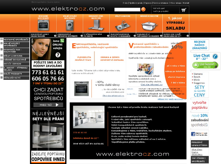 Nejlevnější elektrospotřebiče Elektrocz.com - Kompletní nabídka spotřebičů